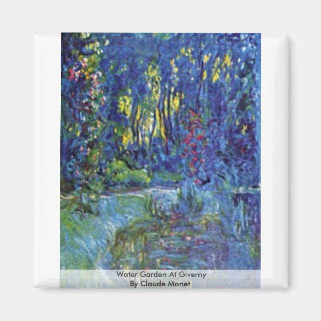 Vatten Garden vid Giverny av Claude Monet Magnet (Framsidan)