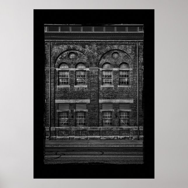 Vatten Gasreningshus nr 3 med gräns Poster (Framsidan)