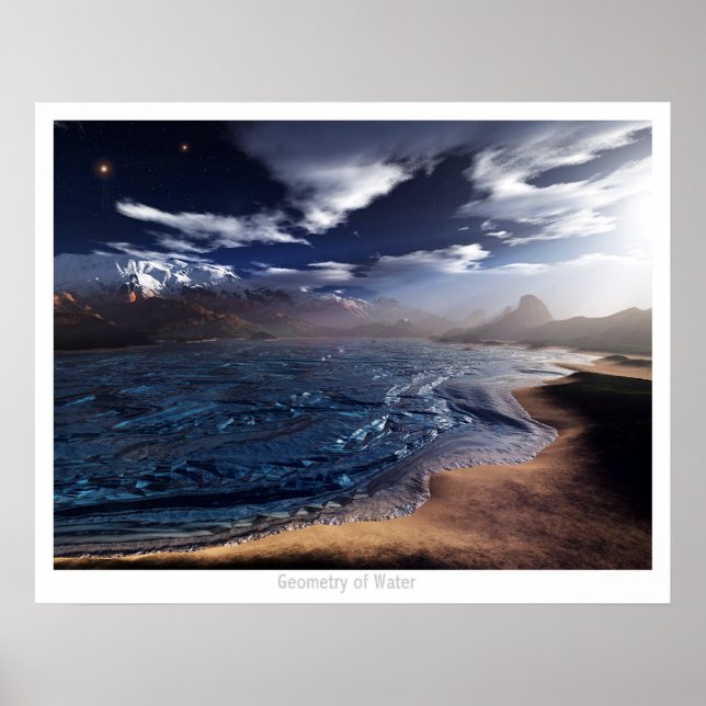 Vatten geometri poster (Framsidan)