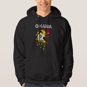 Vatten Ghana Flagga för fotbollsspelarfotbollsspel Hoodie