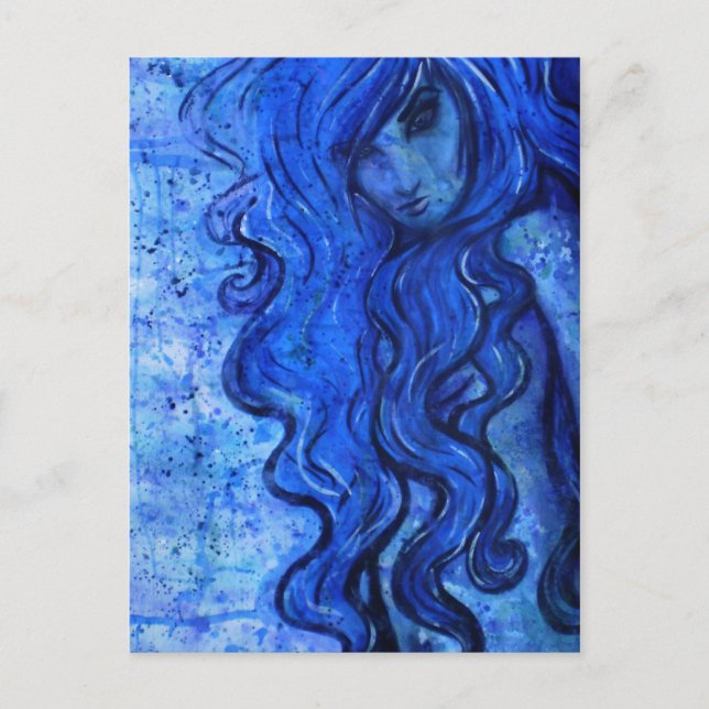 Vatten Girl Vykort (Framsida)