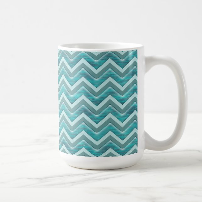 Vatten Glitter Chevron Mönster Kaffemugg (Höger)