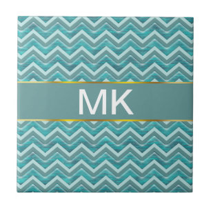Vatten Glitter Chevron Mönster Kakelplatta