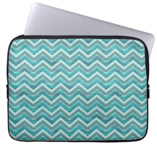 Vatten Glitter Chevron Mönster Laptop Fodral