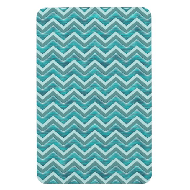 Vatten Glitter Chevron Mönster Magnet (Vertikal)