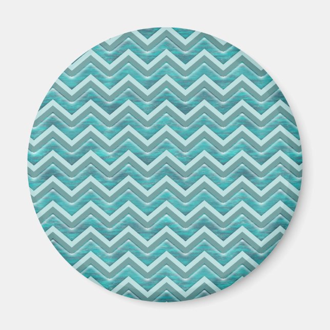 Vatten Glitter Chevron Mönster Magnet (Framsidan)