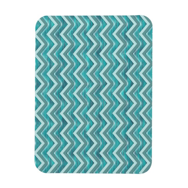 Vatten Glitter Chevron Mönster Magnet (Vertikal)