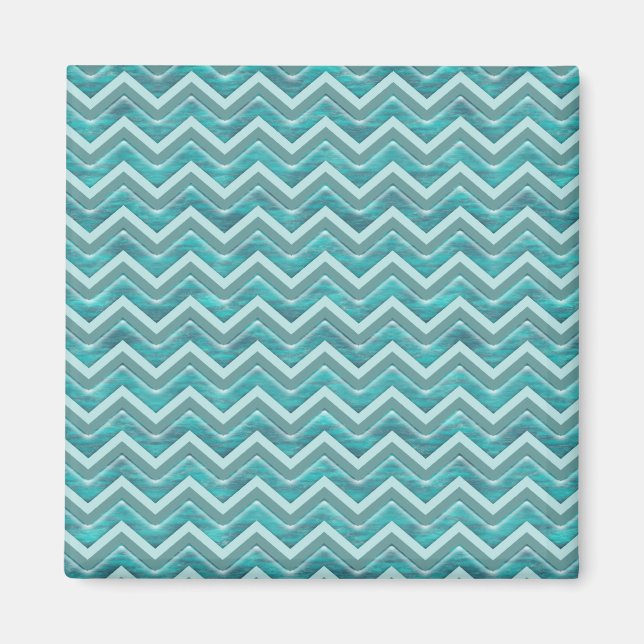 Vatten Glitter Chevron Mönster Magnet (Framsidan)