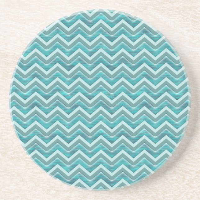 Vatten Glitter Chevron Mönster Underlägg Sandsten (Framsidan)