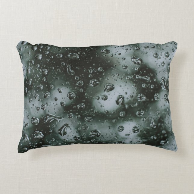 Vatten grö på glas prydnadskudde (Framsidan)