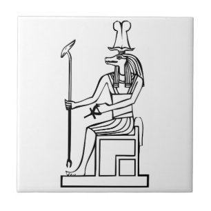Vatten gud, egyptisk hieroglyf kakelplatta