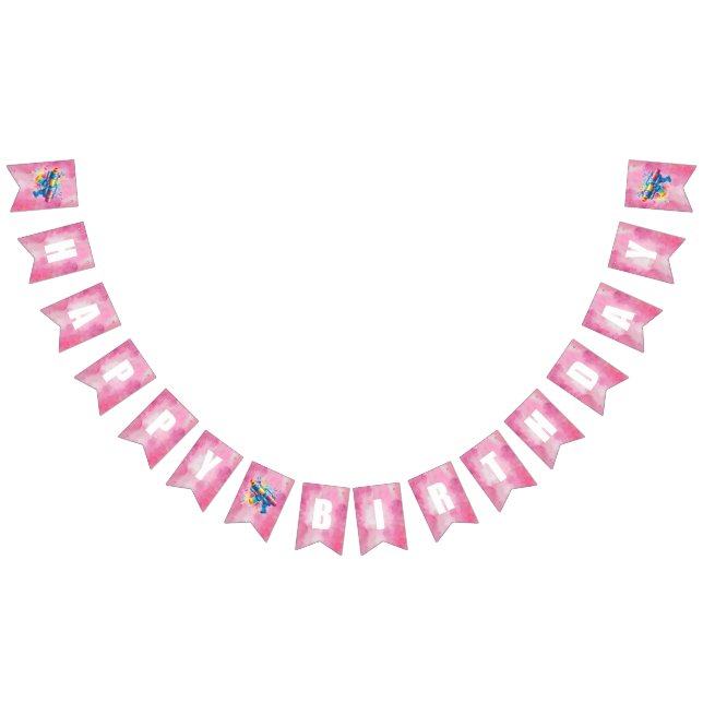 Vatten Gun-flickan Birthday Vimplar (Alla)