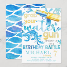 Vatten Gun SommarFödelsedagsfest för Boy
