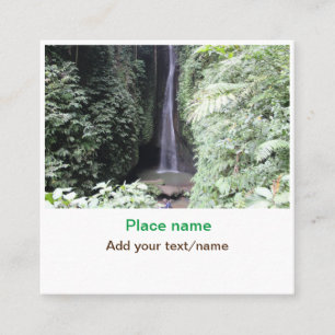 vatten-havsstrandfoto, lägg till namn-text ställe  fyrkantigt visitkort