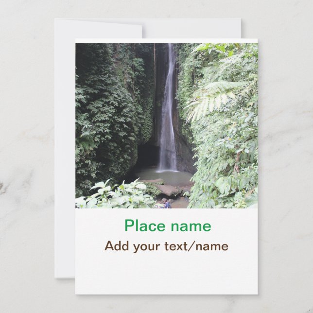 vatten-havsstrandfoto, lägg till namn-text ställe  inbjudningar (Framsida)