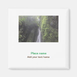 vatten-havsstrandfoto, lägg till namn-text ställe  magnet