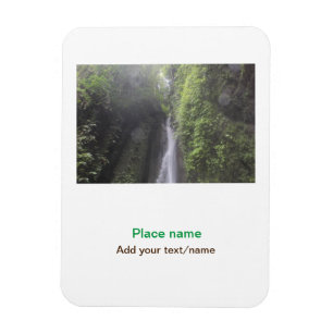 vatten-havsstrandfoto, lägg till namn-text ställe  magnet