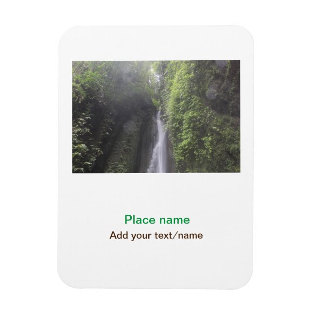 vatten-havsstrandfoto, lägg till namn-text ställe  magnet (Vertikal)