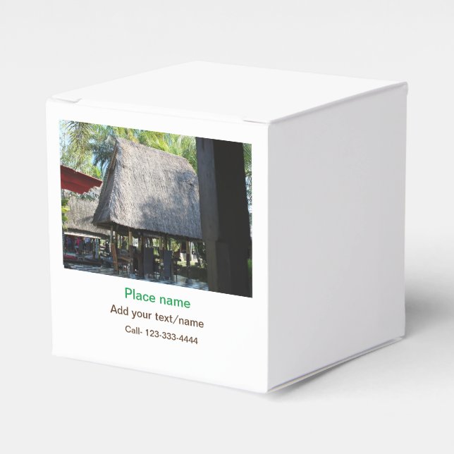vatten-havsstrandfoto, lägg till namn-text ställe  presentaskar (Framsidan Sidan)