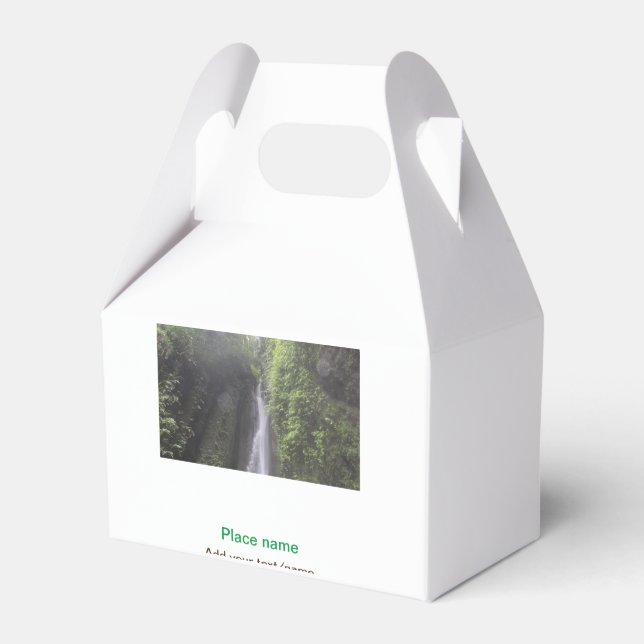 vatten-havsstrandfoto, lägg till namn-text ställe  presentaskar (Framsidan Sidan)