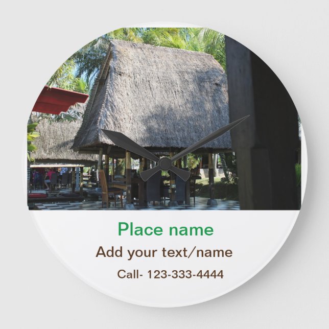 vatten-havsstrandfoto, lägg till namn-text ställe  stor klocka (Framsida)