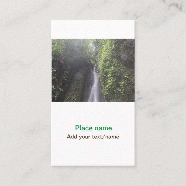 vatten-havsstrandfoto, lägg till namn-text ställe  visitkort (Framsida)