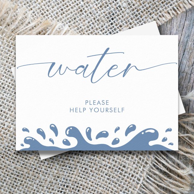 Vatten Hjälp dig själv att skicka av blått hav Poster (Skapare uppladdad)