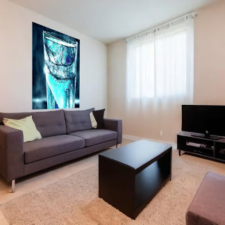 Vatten i brutet glas | AI Art Poster