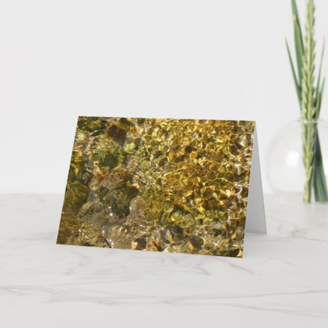 Vatten i Kaweah River Abstrakt Nature Kort (Framsida)