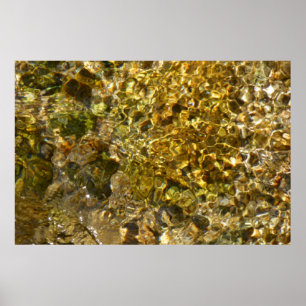 Vatten i Kaweah River Abstrakt Nature Poster