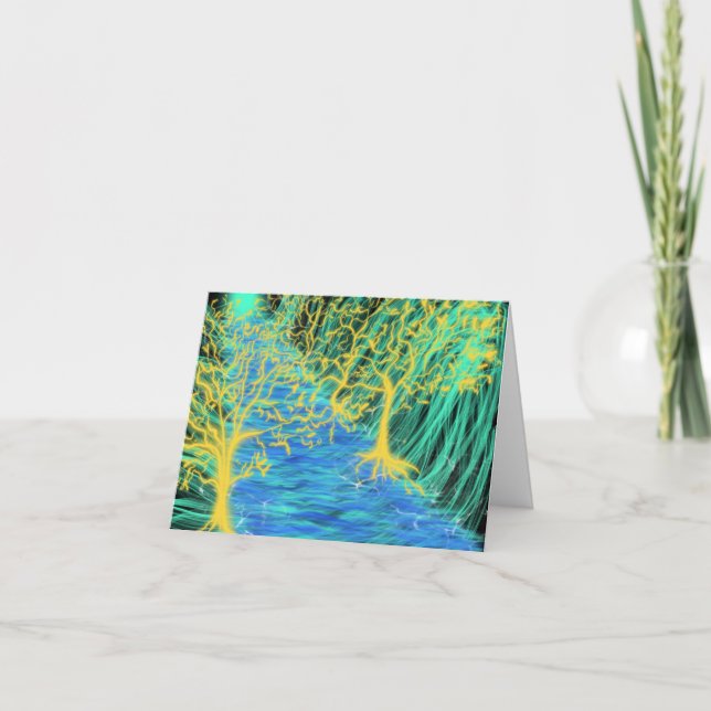 Vatten i Life Modern Christian Abstrakt Art Kort (Framsida)