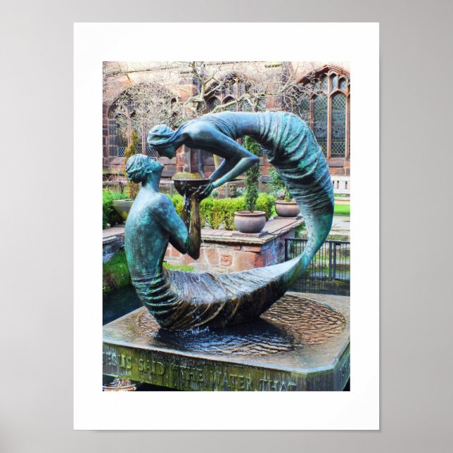 Vatten i Life-skulpturen Poster (Framsidan)