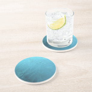 Vatten Ice Blue Frost Chic Winter Metallic, fryst Underlägg Sandsten