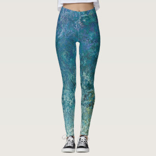 Vatten Inslag Inspirodd Alcohol Bläck Abstrakt Leggings
