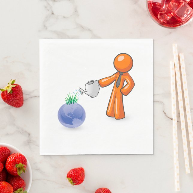 Vatten jorden pappersservett (Skapare uppladdad)