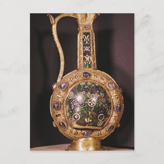 Vatten jug presenterad för Charlemagne Vykort (Framsida)