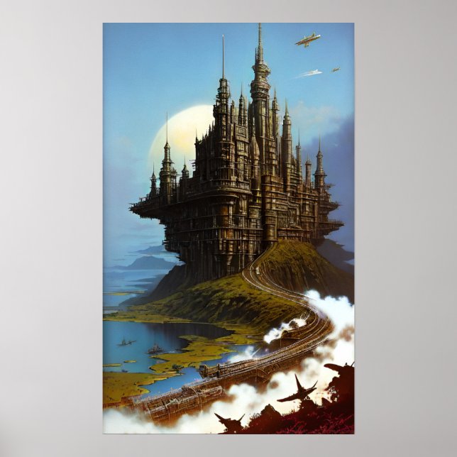 Vatten Kant Castle Poster (Framsidan)