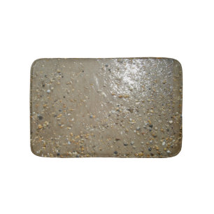 Vatten Kant Stones Snäckors Beach Ocean Sand Summe Badrumsmatta