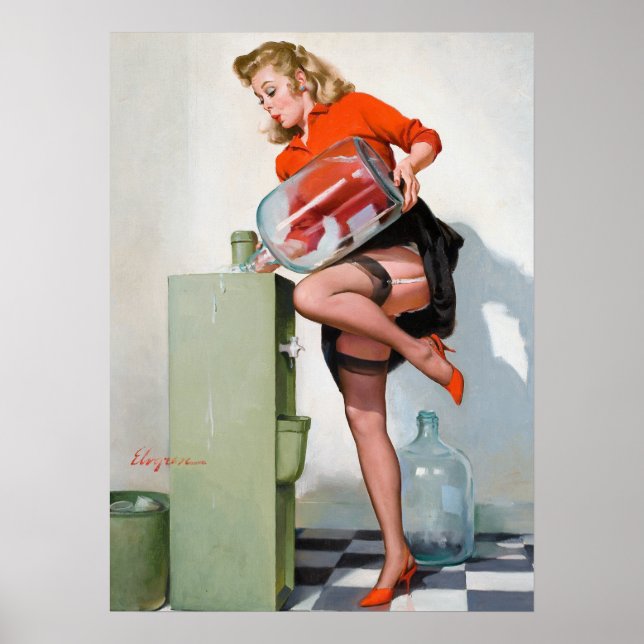 Vatten-kolonnstift upp poster (Framsidan)