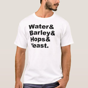 Vatten & Korn & Humle & Jäst Ölingredienser T Shirt