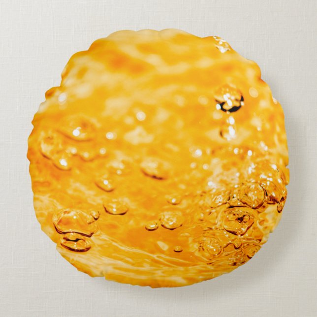 Vatten kranvätska rent yta rund kudde (Framsidan)