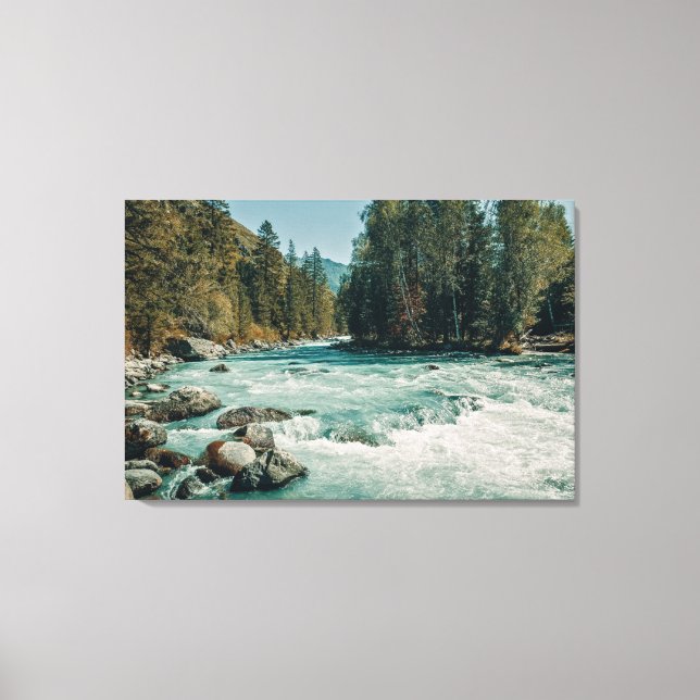 Vatten | Kucherla River, Altai Mountain Canvastryck (Framsida)