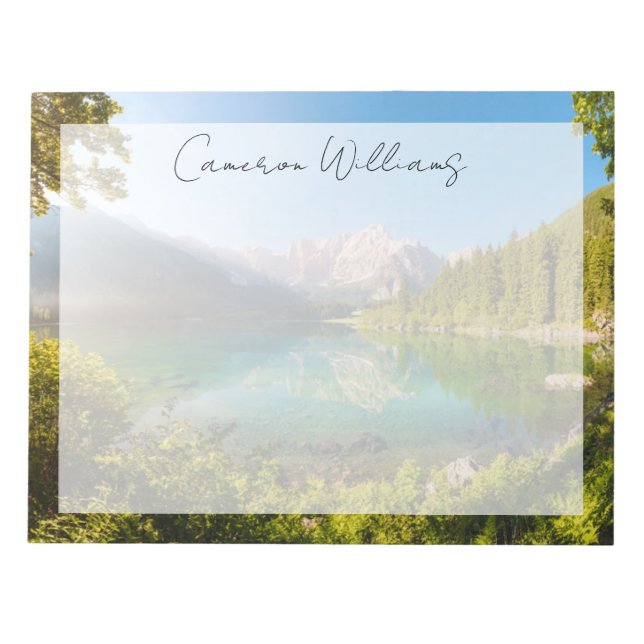 Vatten | Lago di Fusine Mount Gangart Julian Alper Anteckningsblock (Framsida)