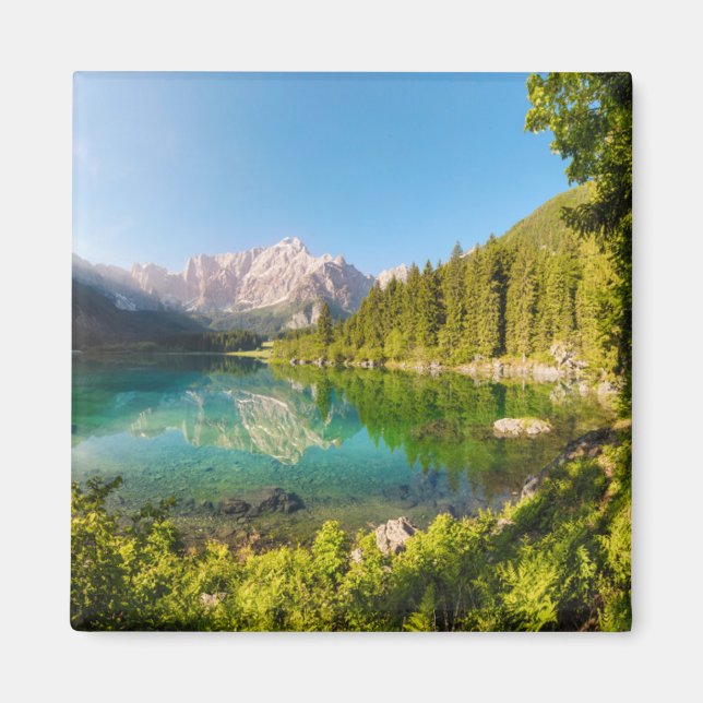 Vatten | Lago di Fusine Mount Gangart Julian Alper Magnet (Framsidan)
