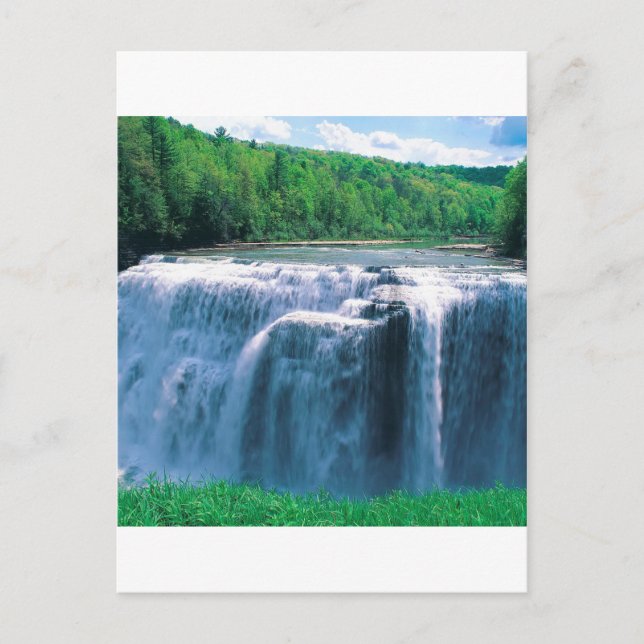 Vatten Letchworth State Park New York Vykort (Framsida)