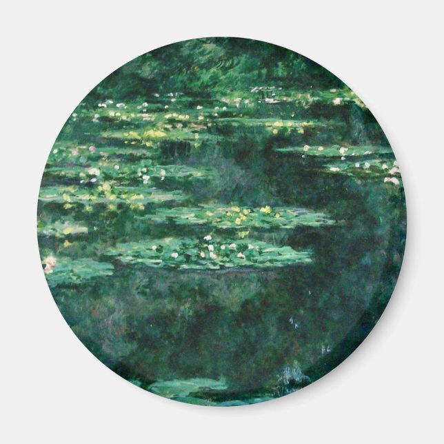 VATTEN LIES IN GRÖNT POND by Claude Monet Magnet (Framsidan)