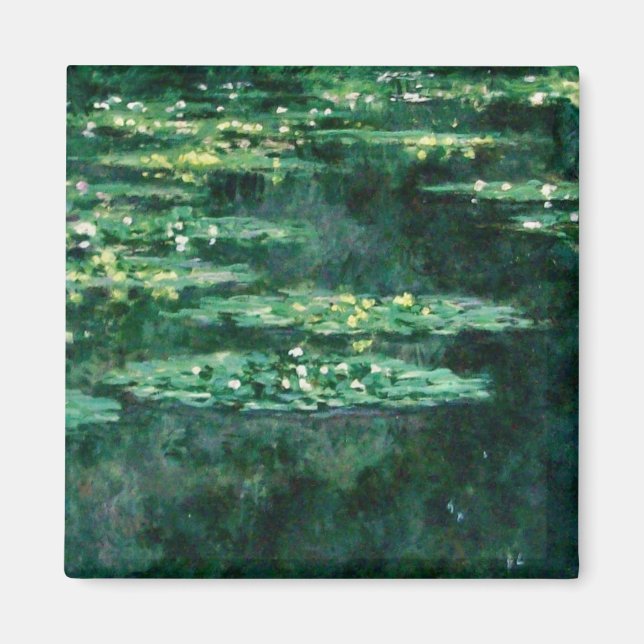VATTEN LIES IN GRÖNT POND by Claude Monet Magnet (Framsidan)