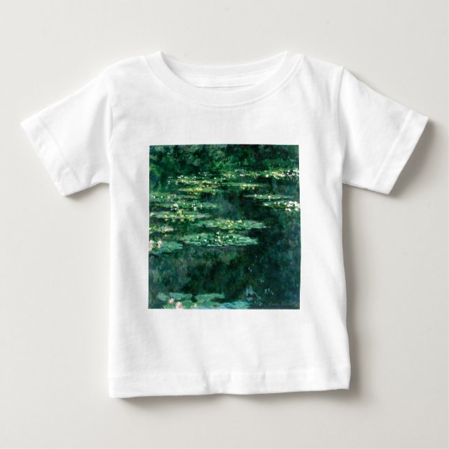 VATTEN LIES IN GRÖNT POND by Claude Monet T Shirt (Framsida)