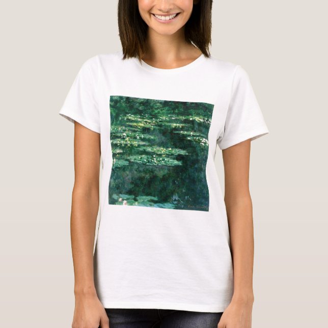 VATTEN LIES IN GRÖNT POND by Claude Monet Tee (Framsida)