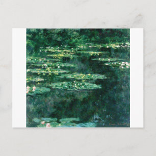 VATTEN LIES IN GRÖNT POND by Claude Monet Vykort